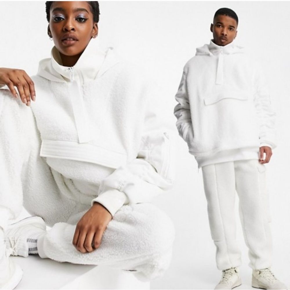 White Ivy Park 1/2 Zip Sherpa Unisex - M - Picture 2 of 10